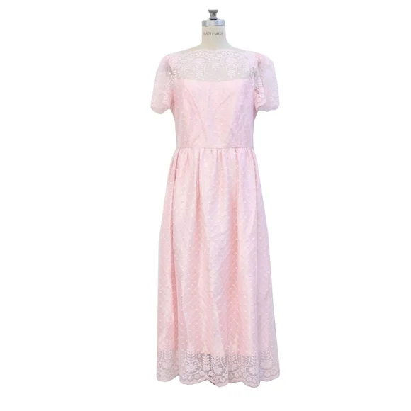 chinese dress ladies Illusion Neckline Tulle Skirt Flower Girl Dress Infant 5801S 6 Months / Blush (MistyRose)